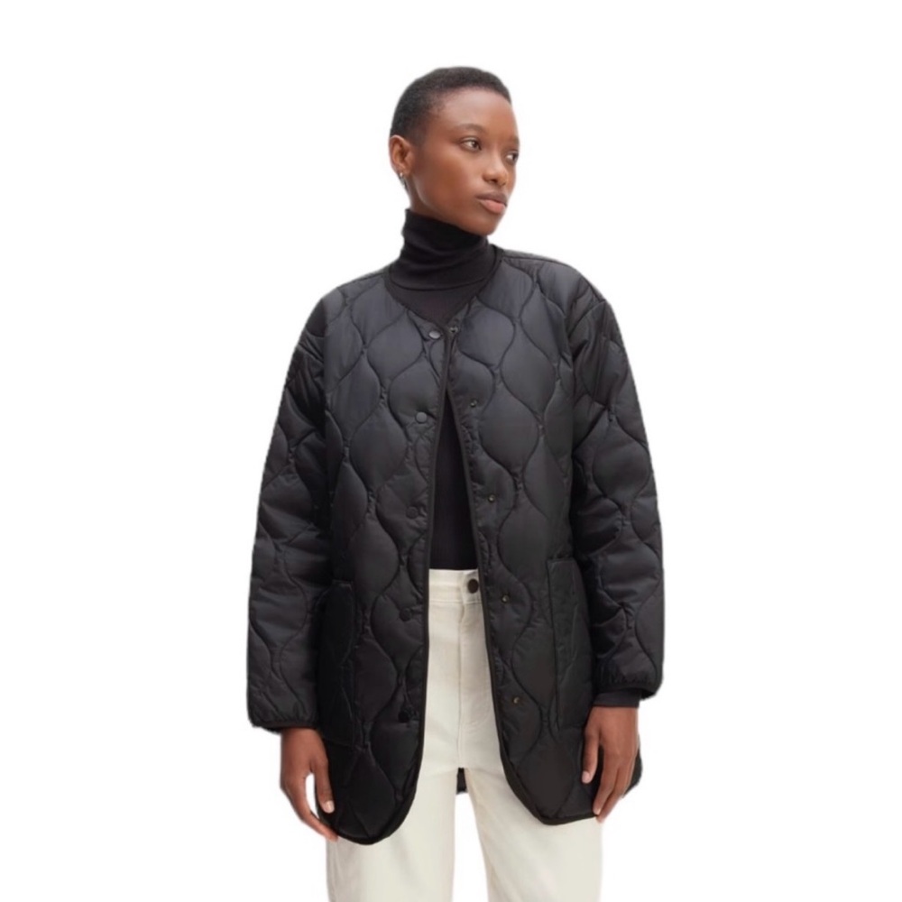 Everlane ReNew Quilted Liner Jacket in Black